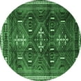 thumbnail image 1 of Ahgly Company Indoor Round Persian Emerald Green Traditional Area Rugs, 6' Round, 1 of 4