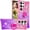 Pink Mauve, variant on CCSmall for Samsung Galaxy S25 Ultra Clear Case Glitter for Girls, Liquid Sparkle Bling Cute Case with Kickstand Gradient Quicksand Cover for Samsung S25 Ultra JB Purple Navy