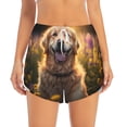 thumbnail image 2 of Daiia Sunset Daisy Dog Pattern Women's 2 in 1 Running Shorts - Lightweight Athletic Workout Gym Yoga Shorts Liner with Phone Pockets-Large, 2 of 7