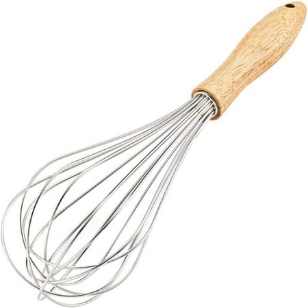 

EASTIN Kitchen Whisk Balloon Mini Wire Whisk Wooden Handle Non- Stick Coating Hand Egg Mixer for Blending Whisking Beating Stirring Cooking Baking 12 inch