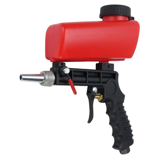 Sandblaster, Stainless Steel Plastic Pneumatic Sandblaster Anti Slip Handle for Polishing