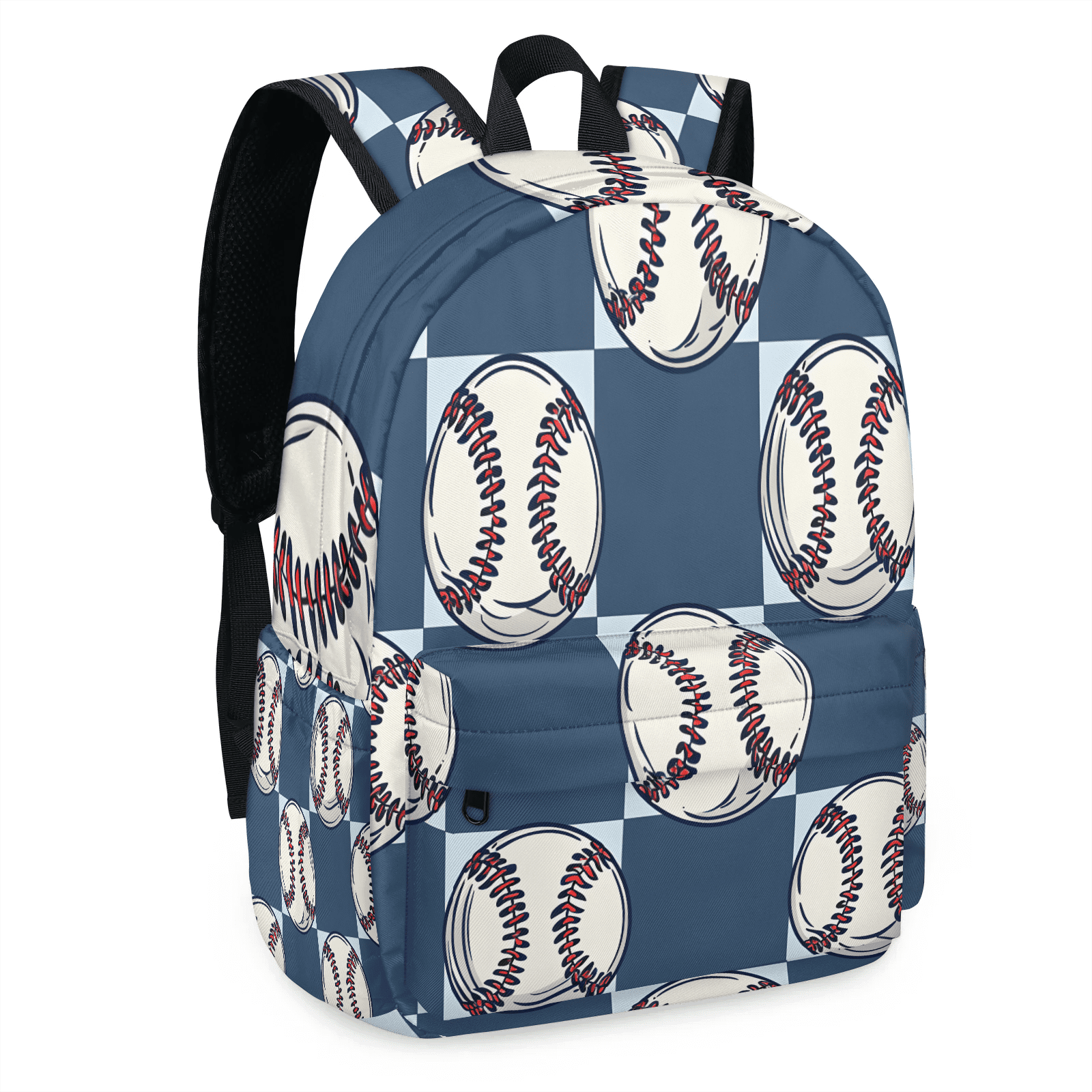 Herdesigns Baseball Backpack for Men Women, Lightweight Laptop Backpack 16.3 Inch Baseball Print Casual Daypack for Travel Work Commuter