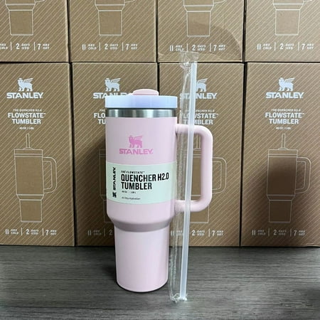 Stanley Quencher H2.0 FlowState Stainless Steel Vacuum Insulated Tumbler with Lid and Straw - 40oz Light Pink