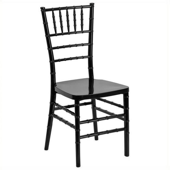 Kingfisher Lane Elegance Stacking Chiavari Dining Chair in Black