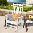 thumbnail image 2 of Costway Patio Rocking Chair Tous les Temps HDPE Rocker Haut Porche Arrière Blanc, 2 of 8