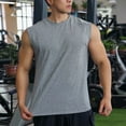 thumbnail image 2 of biudgviw Mens Muscle Tank Tops Pleated Sleeveless Workout Athletic Shirts Summer Casual Fitted Outdoor Crewneck Tees, 2 of 4