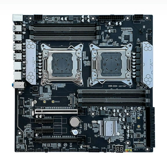 X99 X99-D34 Two-Way E-ATX For LGA 2011-3 256G DDR3*3 DDR4*4 Motherboard