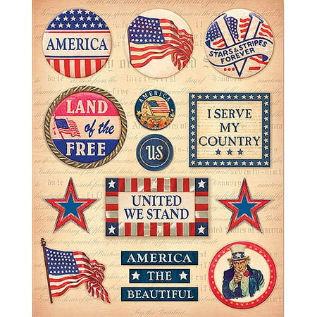 K & Company Military Clearly Yours Stickers, Patriotic Sayings