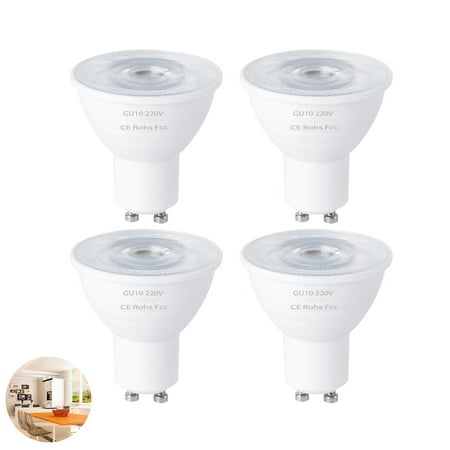 

Mpeace 4Pcs Lamp Bulb 12LED CRI 80+ GU10 Good Heat Dissipation Spotlight Light for Corridor