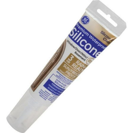 2.8 Oz Ge Silicone Ii Window And Door Caulk - Clear (Best Silicone For Windows)