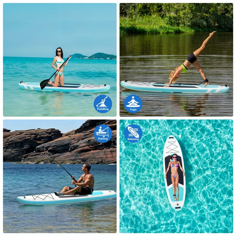 ZUNMOS 10.5'x33'' Inflatable Paddle Board, Non-Slip Deck, PVC