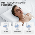 thumbnail image 4 of MARNUR Cooling Gel Memory Foam Pillow, Standard Size Neck Support, 25"x16", 2-Pack, 4 of 10