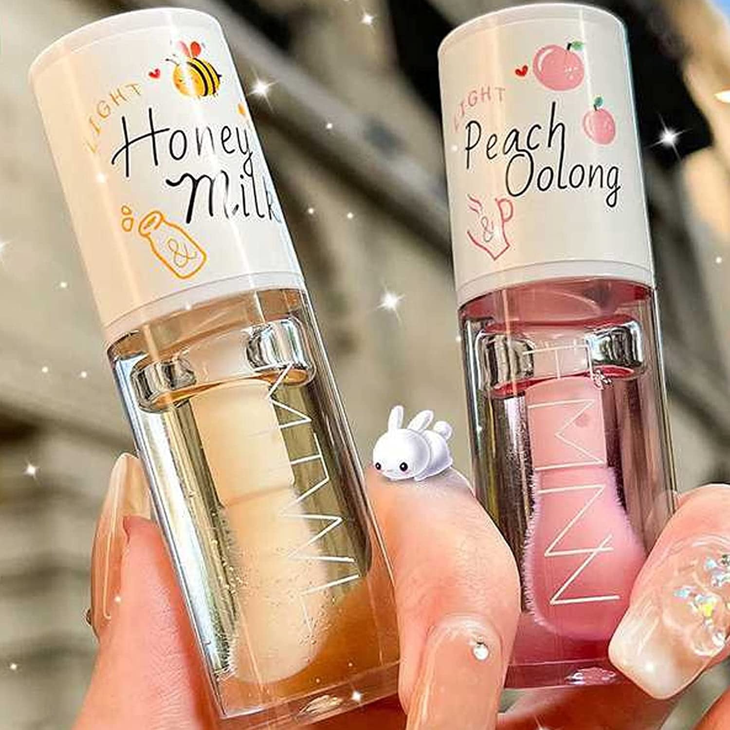 Set Of 2 Crystal Jelly Moisturizing Lip Gloss Moisturizing Lip Balm