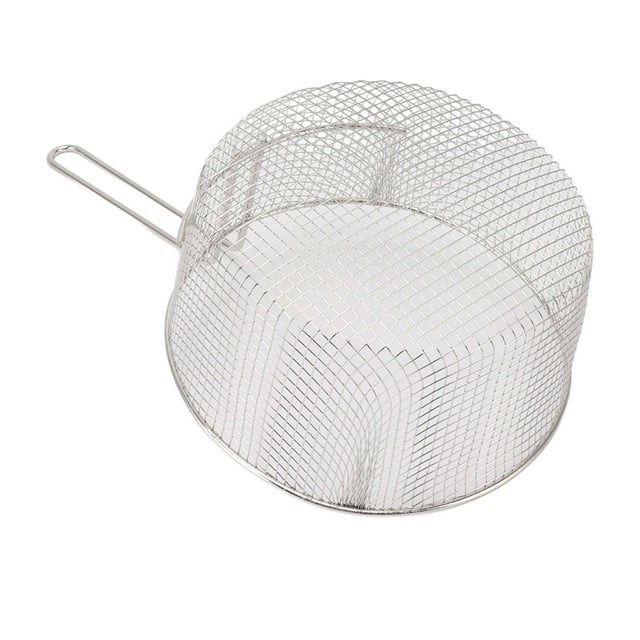 Frying Basket Stainless Steel Long Handle Reusable Rust Fry Net For Fish Chicken Nuggets Easily Cleaned
