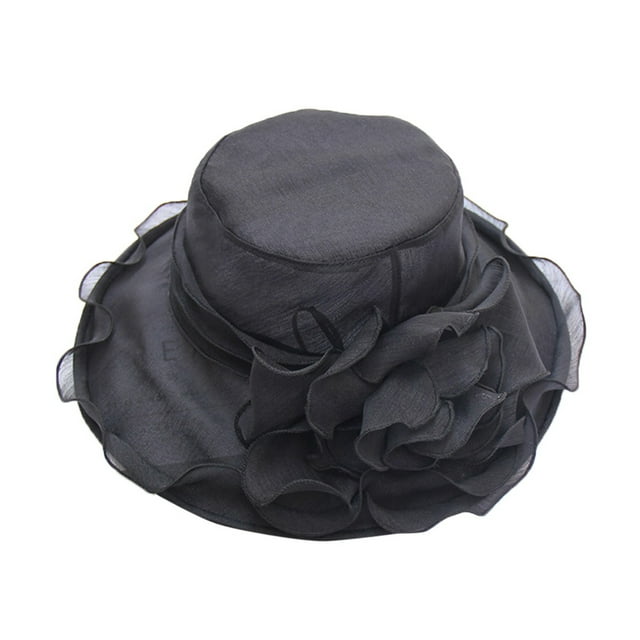 Fancy Ladies Wedding Wide Womens Party Cap Fascinator Tea Brim Hat Baseball Caps