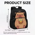 thumbnail image 7 of Jeiento Capybara Toddler School Backpack for 2-5 Year Old, 13.5 Inch Lightweight Kids Bag, Bookbag with 2 Front & 2 Mesh Side Pockets, 7 of 7