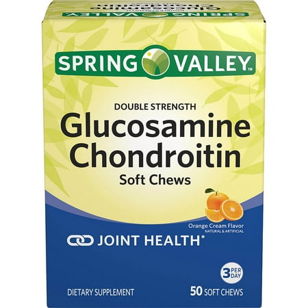 Spring Valley Glucosamine & Chondroitin Soft Chews, 50 count