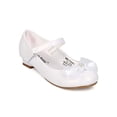 thumbnail image 1 of New Girl Jelly Beans Mazon Patent Leatherette Mesh Bow Mary Jane Kiddie Heel, 1 of 5