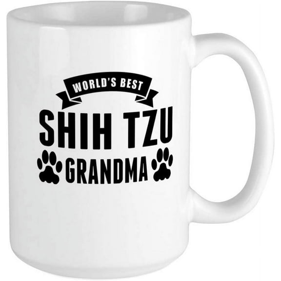 Worlds Best Shih Tzu Grandma Mugs Ceramic Coffee Mug, Tea Cup 15 oz