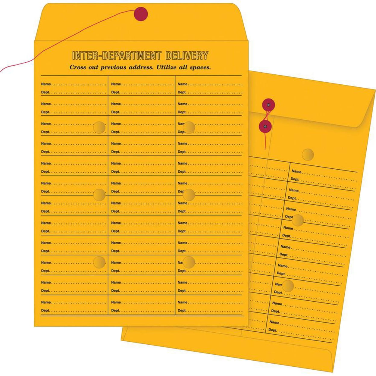 Quality Park Double Sided Inter-department Envelopes - Inter-department - 10"W x 13" L- 28 lb - Brown Kraft