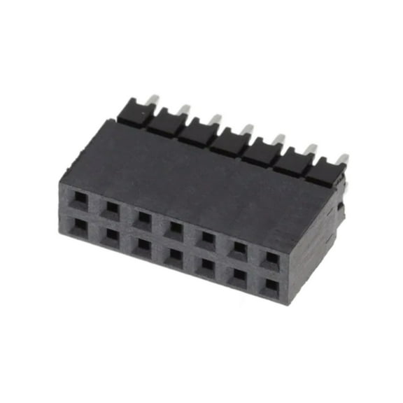 Pack of 6 ESQ-107-12-L-D Connector 14 Position Elevated Socket 0.100 (2.54mm) Through Hole Gold