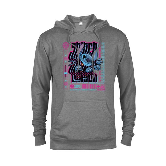 Disney Lilo & Stitch Techno Trance the Night Away 2002 - Pullover Hoodie for Adults - Customized-Graphite Heather