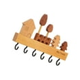 thumbnail image 4 of Porta llaves de pared, ganchos para llaves, soporte de pared, monedero, cinturón, puerta de entrada, decoraciones de granja, sombrero de madera, organ Estilo A, 4 of 8