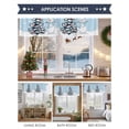 thumbnail image 6 of Christmas Tree Snowman Valances for Windows, 42 x 18in, Winter Snowflakes Blue Xmas Rod Pocket Kitchen Valance Curtain Light Filtering Window Treatments for Living Room Bedroom, 1 Panel, 6 of 7