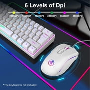 TSV Gaming Mouse Wired, USB Computer Mouse with 4 Adjustable DPI, RGB Backlit LED, Side Buttons, Ergonomic Optical Mice for PC, Laptop, Windows, Mac, Vista, Linux, Gamer