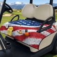 thumbnail image 2 of Xoenoiee American Flag Paint Splatter Print Golf Cart Seat Covers, 4th of July Decor Folding Golf Cart Seat Towel/Blanket, Easy Install, Protect Your Golf Car Seat and Suitable for All Seasons, 2 of 6