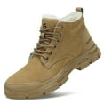 thumbnail image 2 of ywluxe Men's Winter Steel Toe Work Boots - High Top Suede Safety Shoes, Anti-Impact Anti-Puncture, Heat-Resistant Insulated Cotton Lined, Non-Slip Wear-Resistant Work Boots, 2 of 10