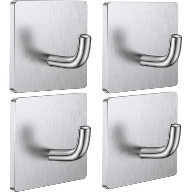 Ganchos adhesivos resistentes para pegar en la pared, ganchos para puertas, ganchos para toallas de acero inoxidable resistentes al agua, soportes adhesivos para colgar ropa, ganchos