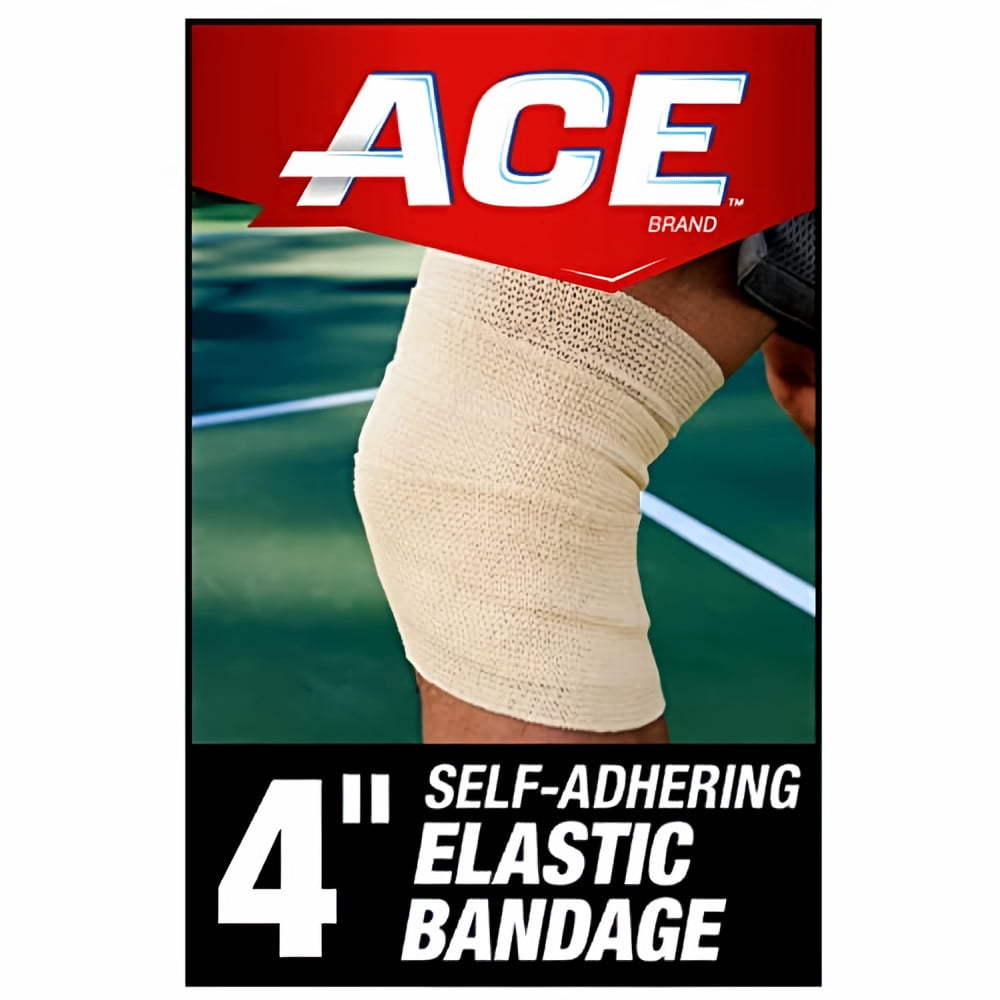 ACE Self-Adhering Elastic Bandage, 4 Inches (Pack of 12)