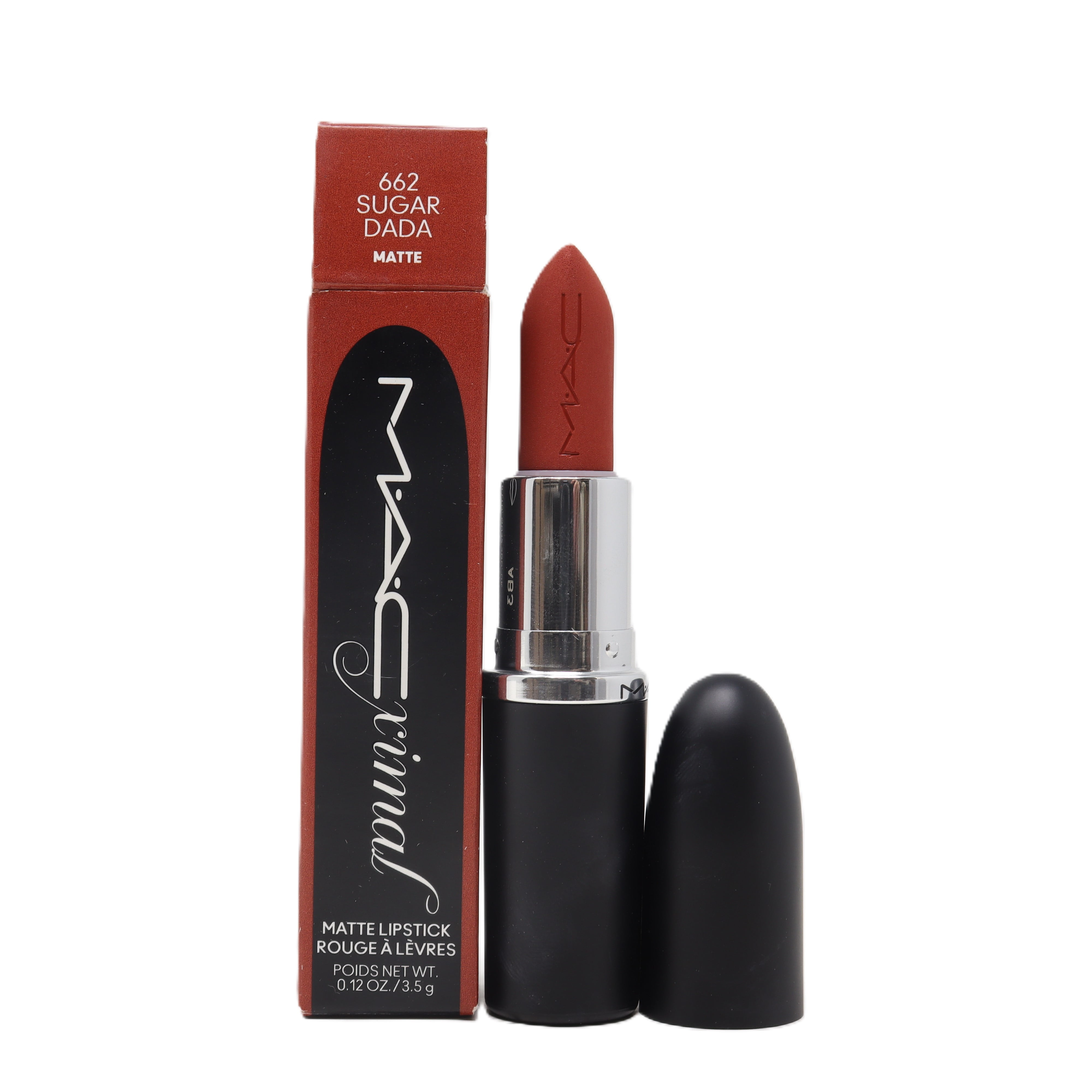 Mac Macximal Matte Lipstick 662 Sugar Dada(Matte) 0.12oz/3.5g New