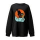 thumbnail image 5 of Blusa de manga larga suelta con estampado de moda para mujer, blusas informales con cuello redondo, sudaderas con capucha Fridja  fjkfkj3099, 5 of 5
