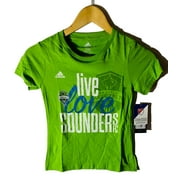 adidas Youth Seattle Sounders Live Love Team Short-Sleeve T-Shirt GREEN SMALL