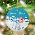 thumbnail image 4 of Personalized We're Engaged Ceramic Ornament Christmas 2025 - Mr & Mrs Snowman Xmas Ornament - Our First Christmas Engaged - Couple Snowman Gift for Anniversary, 4 of 6