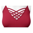 thumbnail image 4 of Women's Lattice Triple Criss-Cross Seamless Cami Long Ttank tops., 4 of 4