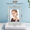 thumbnail image 2 of Gold Floating Frame ;x; Vertical Set For Picture x x x Tabletop Shelf Photo Frame Classy For Wedding Birthday Anniversary Home or Office Decor, 2 of 9