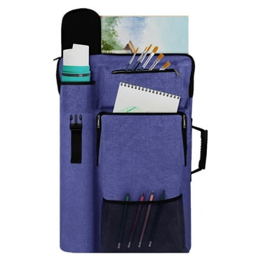 TreochtFUN Art Portfolio Case 18 x 24,Portfolio Bag For Artwork/Board/project/drawing,Artist Backpack(Navy Blue).