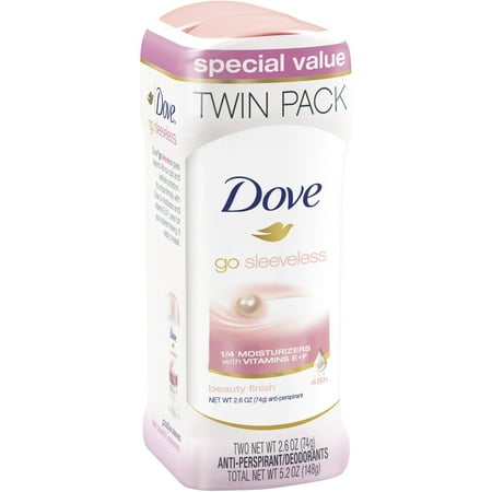 Dove go sleeveless Beauty Finish Antiperspirant Deodorant 2.6 oz, Twin Pack