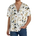 thumbnail image 3 of Disketp Men's Hawaiian I Love Dogs Print Shirts Button Down Holiday Beach Shirts-Small, 3 of 7