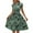 Green, variant on WTOBBY Women's Casual Fashion Abstract Print Pleated Cuff Dress with Unique Pattern and Relaxed Fit for Artistic Style Outings,Beige L