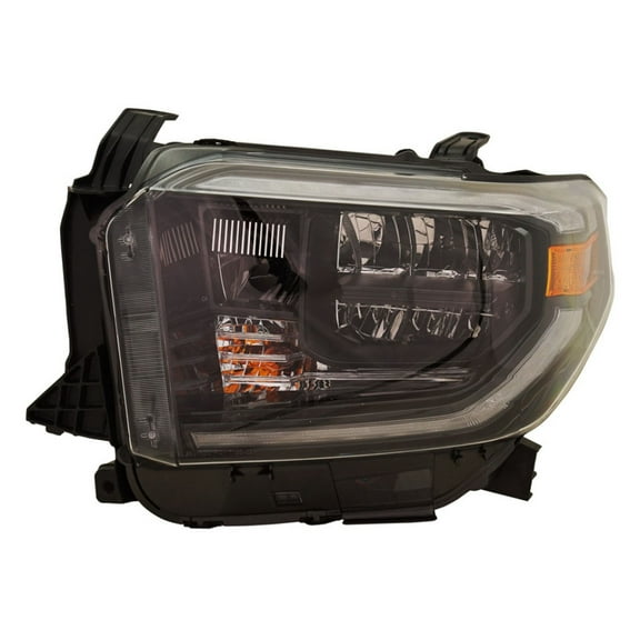 For Toyota Tundra 2019 2020 2021 Headlight Driver Side | LED | Clear Lens | With Smoked Chrome Accent | Replacement For TO2502281 | 811500C211