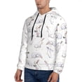 thumbnail image 3 of Naloa Rabbit Eating Men's Casual Hooded Collar Drawstring Hoodies Pullover Sweatshirts Casual Long Sleeve Shirts-Large, 3 of 7