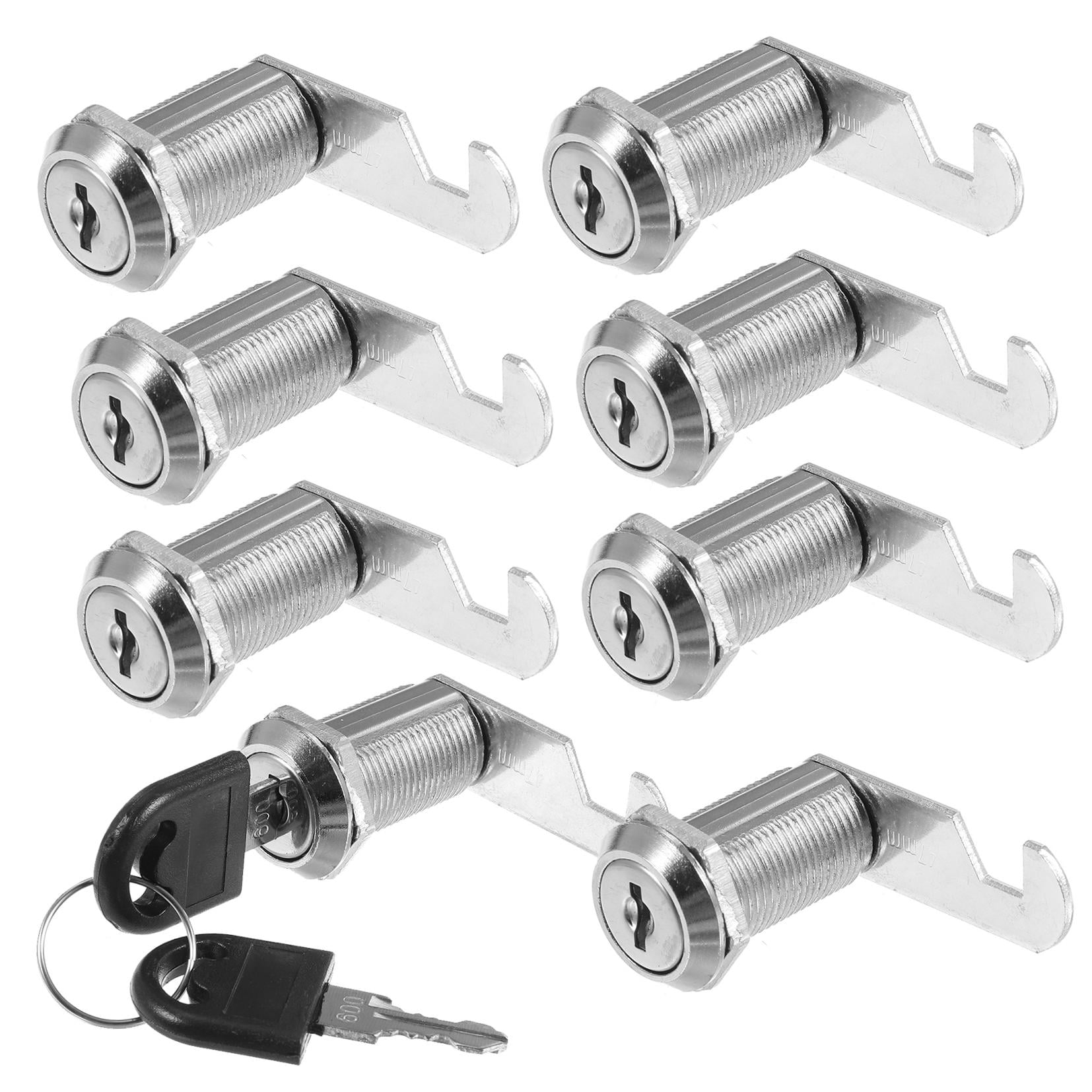 PAMINGONO 16 Sets Zinc Alloy Cam Cabinet Door Locks for Home Drawer File Security and Safety