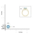 thumbnail image 3 of ANGARA Natural Vintage Style Round 2.3 ct Aquamarine Solitaire Ring in 14K Yellow Gold for Women (Size-9mm) | March Birthstone, Birthday, Anniversary, Jewelry Gift for Women | Natural Aquamarine Ring, 3 of 7