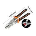 thumbnail image 3 of 8-Inch Cable Crimping Pliers | Large Opening | Thickened Electrician Multifunction Tool for Wire Stripping Cutting Pulling Peeling | Hex Screw Removal | Adjustable Blades | Durable Portable, 3 of 9