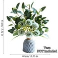 thumbnail image 2 of Topboutique Artificial Flowers,Faux Hydrangea Flower Arrangements,Fake Flowers Plants,Fake Flower Crafts for Wedding Bride Shower Blessing Gift Home Decoration,Green (Vase NOT Including), 2 of 7