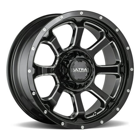 20" Black With Milled Accents Nemesis 219 Wheel by Ultra Wheel 219-2935BM 01